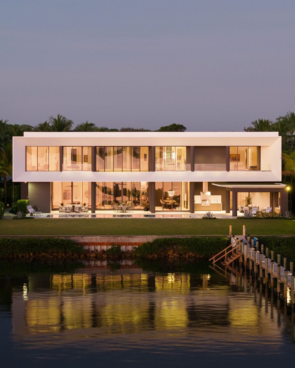 Twilight exterior — 5211 Pennock Point at dusk